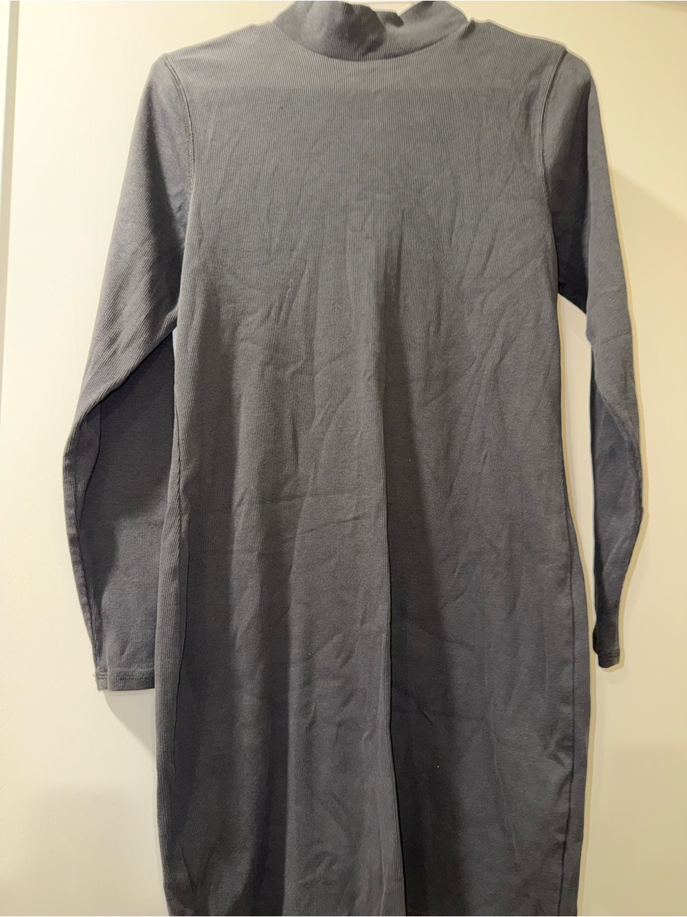 Old Navy Charcoal Gray Long Sleeve Mock Neck Dress